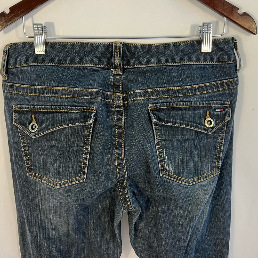 Tommy Hilfiger Jeans Blue Women Size 10 Dark Wash Straight Leg Button Pockets - Picture 5 of 6
